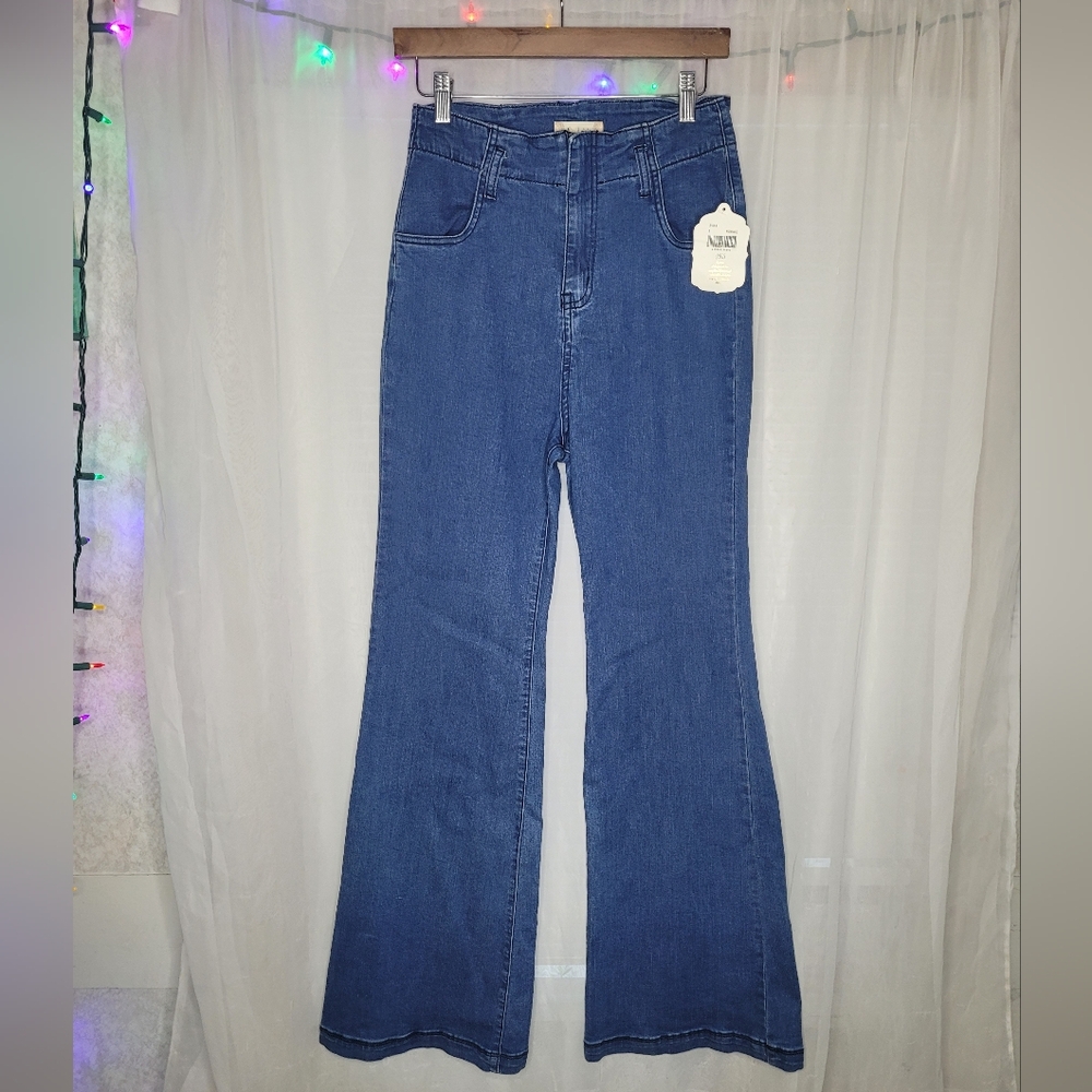 Alter'd State Jeans Flare Size Medium High Rise Bells Stretch NWT